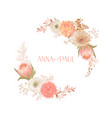 floral wedding frame invitation greeting vector image vector image