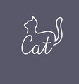minimalistic and stylish cat emblem modern vector image vector image