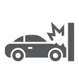 traffic accident glyph icon disaster and auto vector image