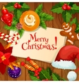 christmas and new year holidays greeting card vector image