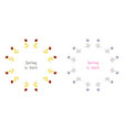 floral setcolorful purple collection vector image vector image