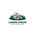 lawn mower logo icon vector image