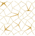 mosaic geometric seamless pattern 3d gold white 1 vector image