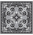 black and white authentic silk neck scarf vector image vector image