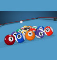 hand drawn set of billiard balls triangle shaped vector image vector image