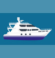 passenger liner in white color isolated on blue vector image
