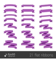 set of flat ribbons vector image