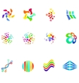 12 colorful symbols set 17 vector image
