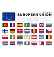 european union eu and membership flag vector image vector image