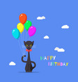 happy birthday greeting card vector image vector image
