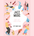 poster jazz music at city night club vector image vector image