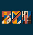 set of retro bauhaus geometric covers use vector image vector image