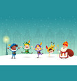 sinterklaas or saint nicholas and companions celeb vector image vector image