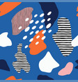 trendy seamless pattern with abstract forms vector image