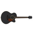 classic black acoustic guitar vector image
