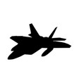 fighter jet silhouette vector image vector image
