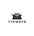 retro typewriter logo icon vector image