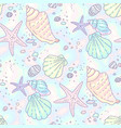 beach pattern seashells vector image