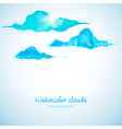 watercolor clouds background vector image vector image