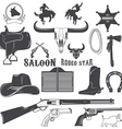 cowboy design elements vector image