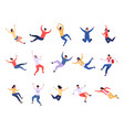 flying people floating and falling characters vector image vector image