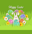 happy easter card paper cut vector image