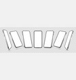 3d mockups of realistic frameless smartphones vector image vector image