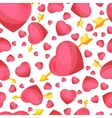 hearts and arrow seamless background vector image vector image