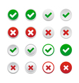 validation buttons vector image vector image