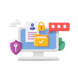 document secure confidential online access vector image