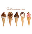 Hand drawn delicious ice cream vector image