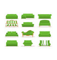 different green leather luxury office sofa vector image