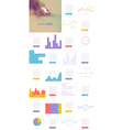 elements of infographics with buttons and menus vector image vector image