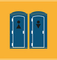 icon mobile portable toilet simple vector image vector image