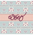 knitted fraze wow vector image