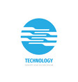 technology concept logo design electronic network vector image vector image