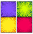 comic book colorful radial lines collection vector image