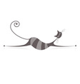 grey stripe cat vector image