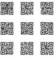 Set various types qr code Royalty Free Vector Image