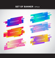 set of geometric banners or label vivid gradient vector image