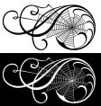spider web scroll vector image vector image