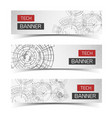 modern virtual tech banners vector image vector image