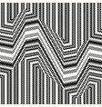 monochrome glitch textured zigzag pattern vector image vector image