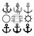 set of the anchors label and logos design template vector image vector image