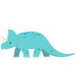 triceratops dinosaur isolate on white background vector image vector image