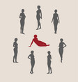 sexy women silhouette vector image