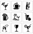 drink icons vector image
