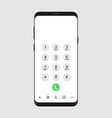 phone call screen vector image vector image