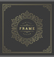 vintage flourishes ornament swirls lines frame vector image