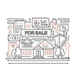 real estate - line design composition vector image